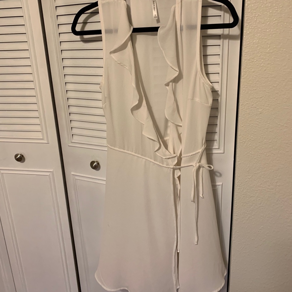 White wrap dress